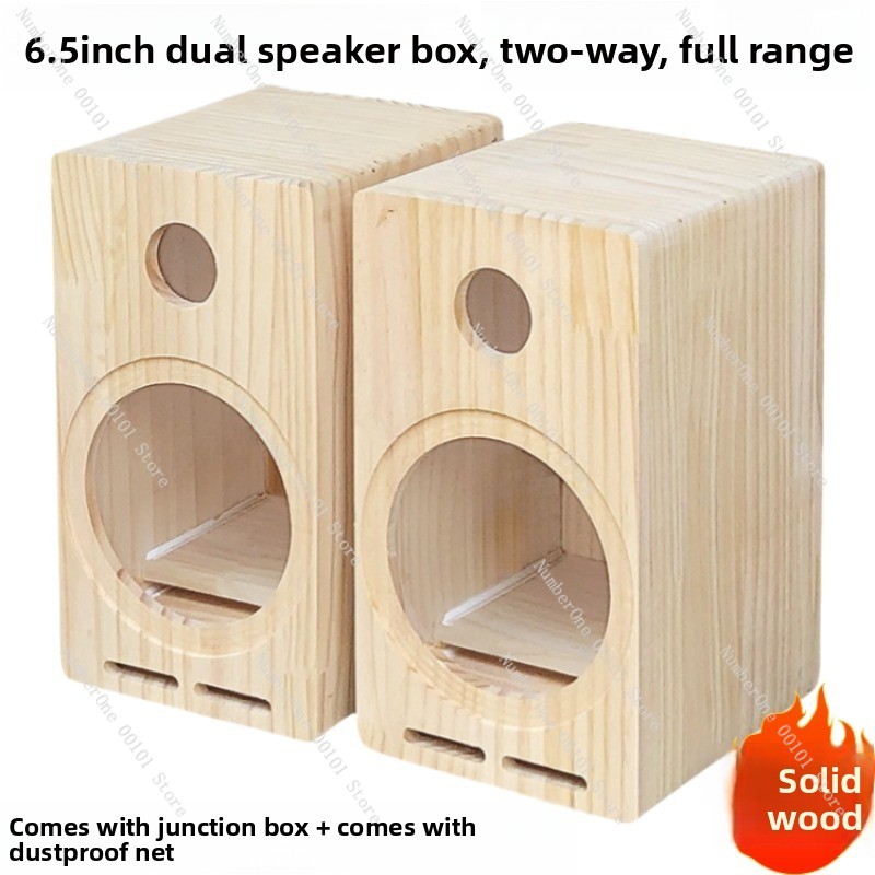 Diy Speaker - 6.5インチ2ウェイ スピーカー用空キャビネット ラビリンス型ブックシェルフスピーカーボックス 無垢材DIYオーディオエンクロージャー 家庭用スピーカー向け