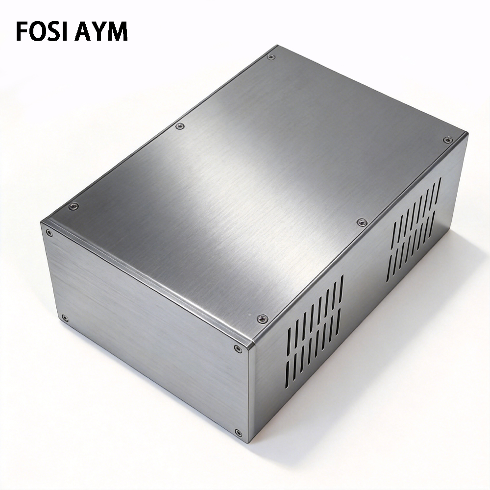 Speaker Enclosure - 210x210x120mm FOSI AYM フルアルミ製アンプシャーシ プリアンプ パワーアンプケース