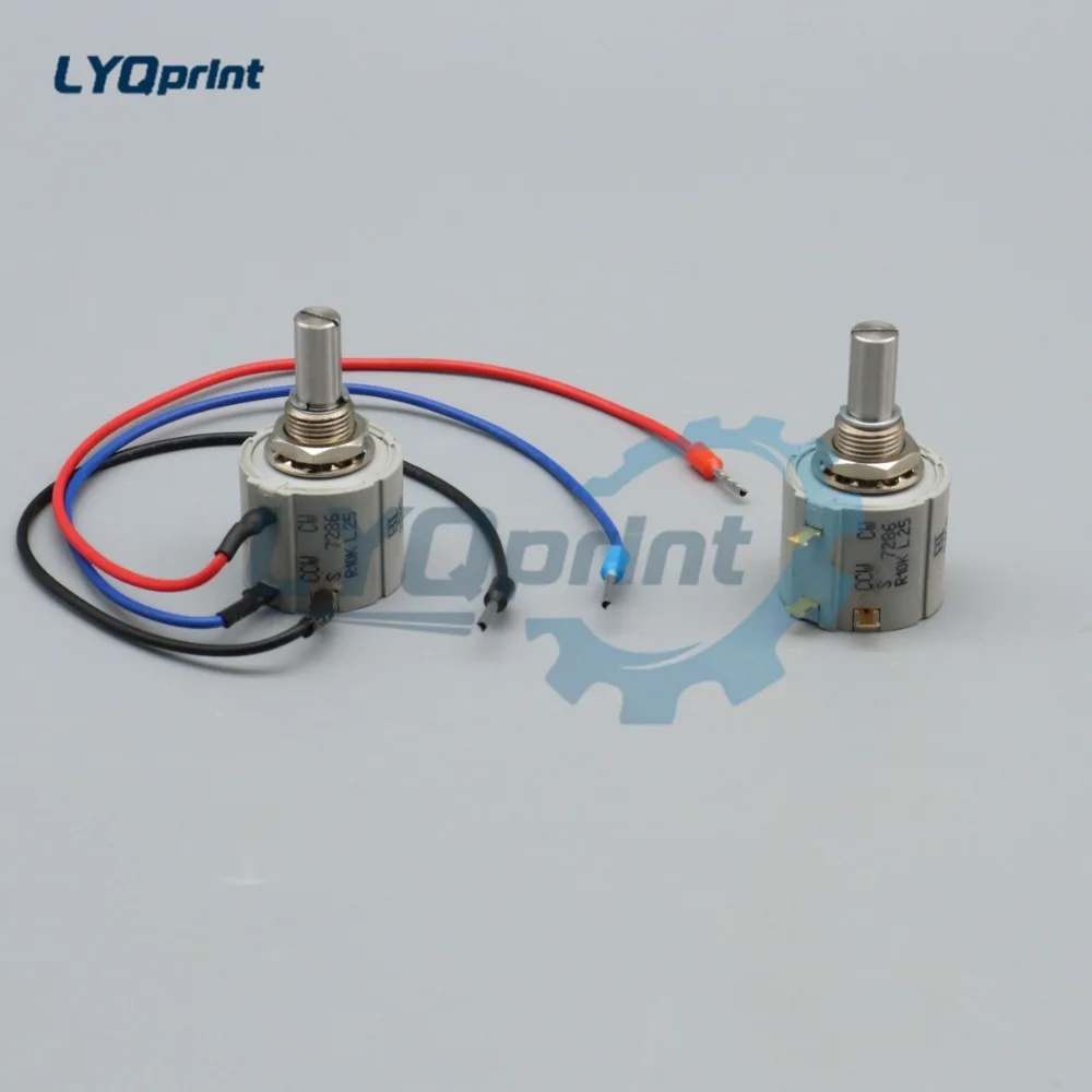 Potentiometer 10K - ハイデルベルク製ケーブルポテンショメーター 71.186.5172、ベックマン製 7286、10kオーム。CD102、SM102、SM74印刷機の部品として使用。