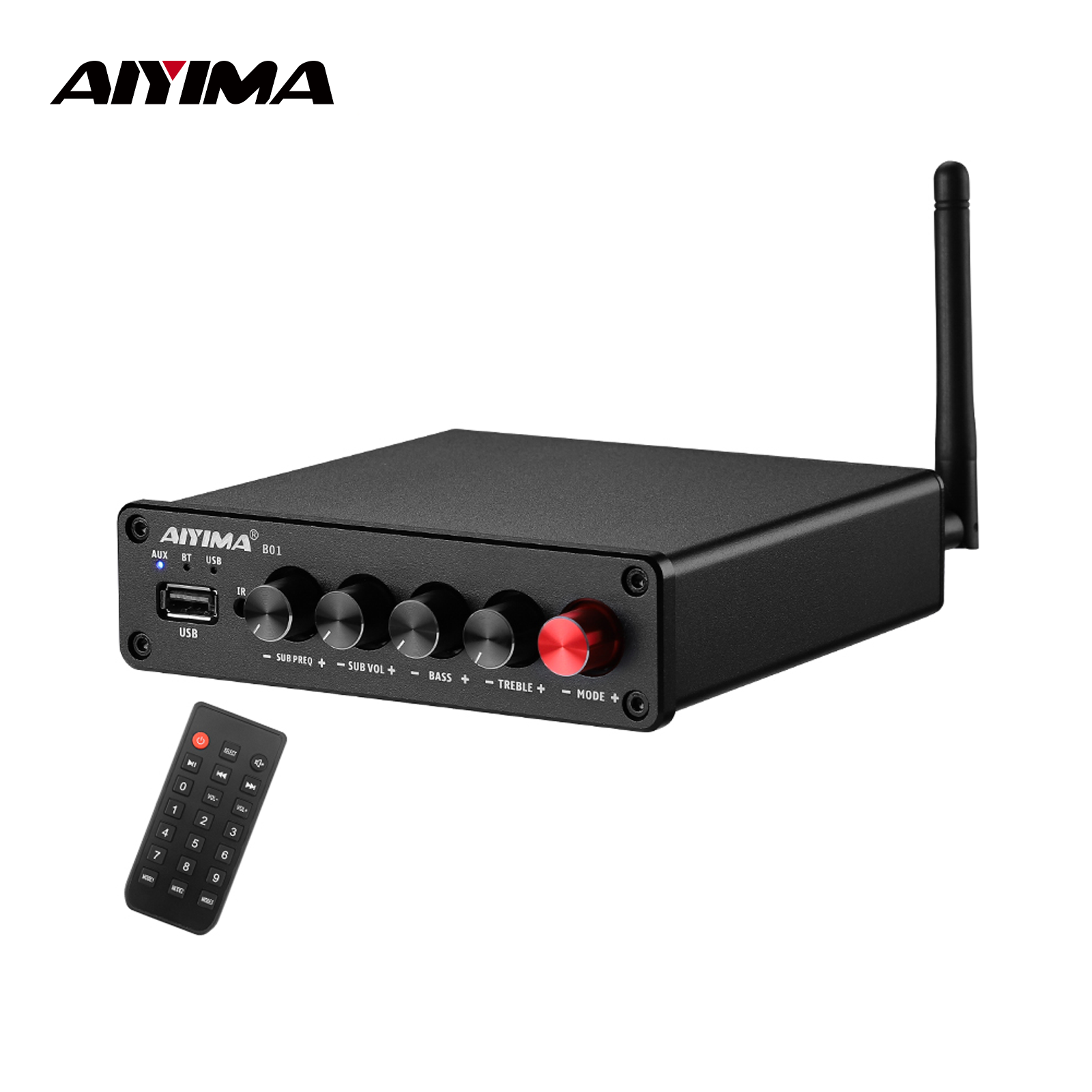Es9018 Dac - AIYIMA B01 Bluetoothパワーアンプ 2.1サウンドアンプ スピーカー ホームオーディオアンプ