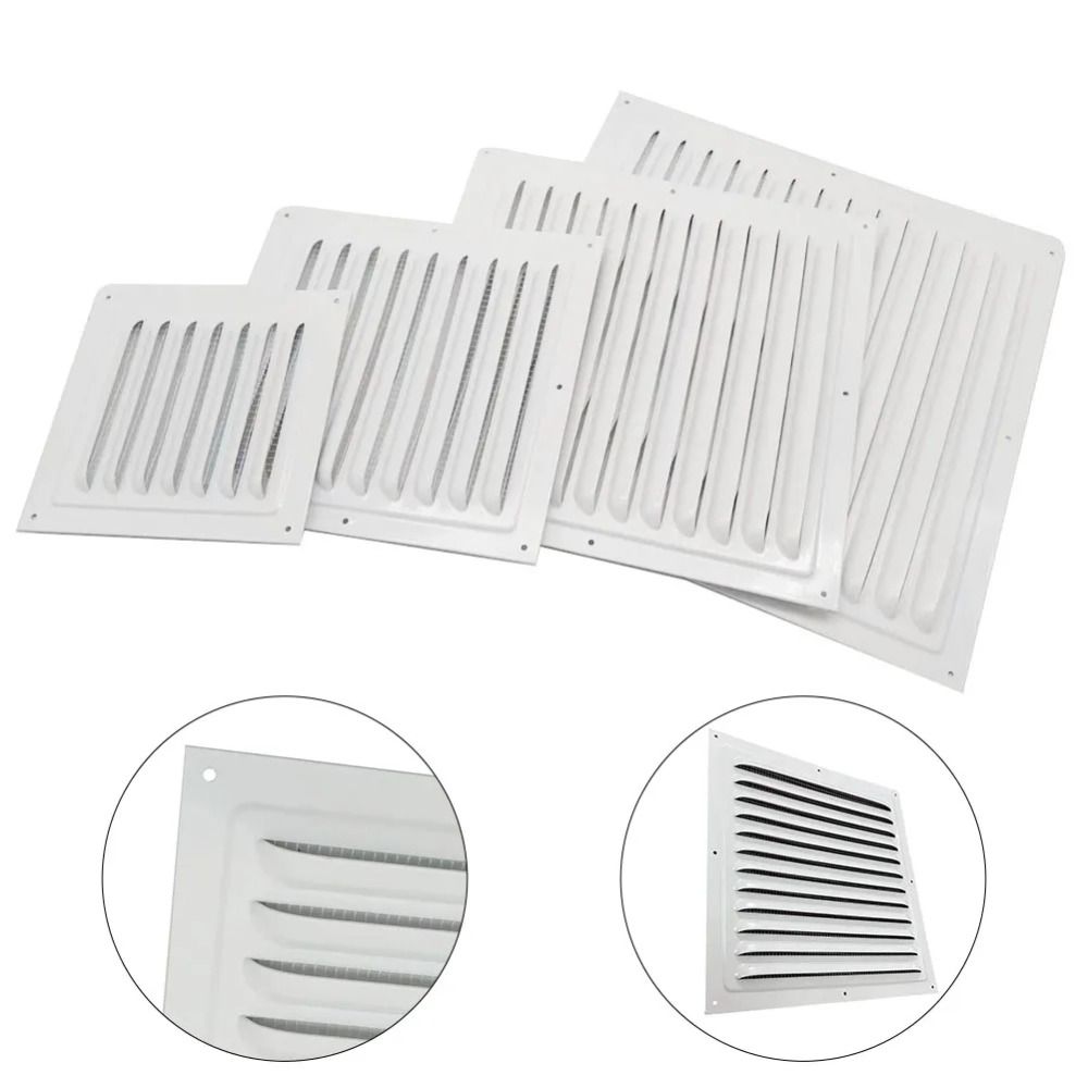 Ventilation Grille Aluminum - アルミ合金エアベントグリルエアシステムネットカバースクリーン排気口窓正方形ベント金属 100/150/200/250/300/400 ミリメートル
