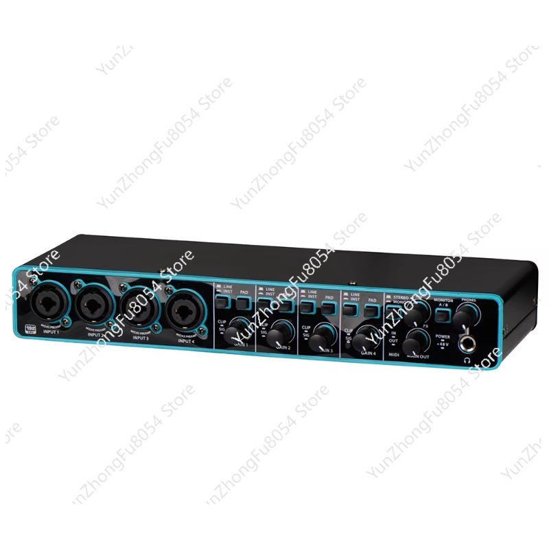 Audio Interface - プロフェッショナル第3世代4x4 USBコンピューターオーディオインターフェース24ビット192KHz 48vファンタム電源ノイズキャンセリングサウンドカード