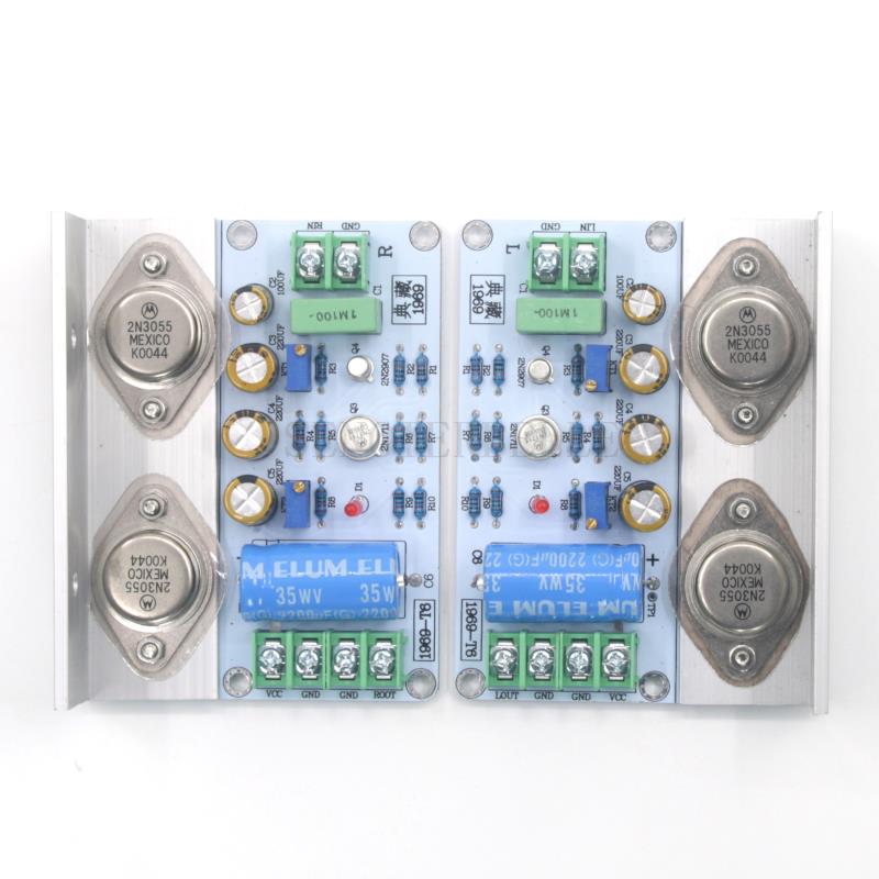 Hifi Amplifier Board - Jlh1969組み立てられたステレオアンプ、1ペアのハイファイフード、クラスAアンプボード