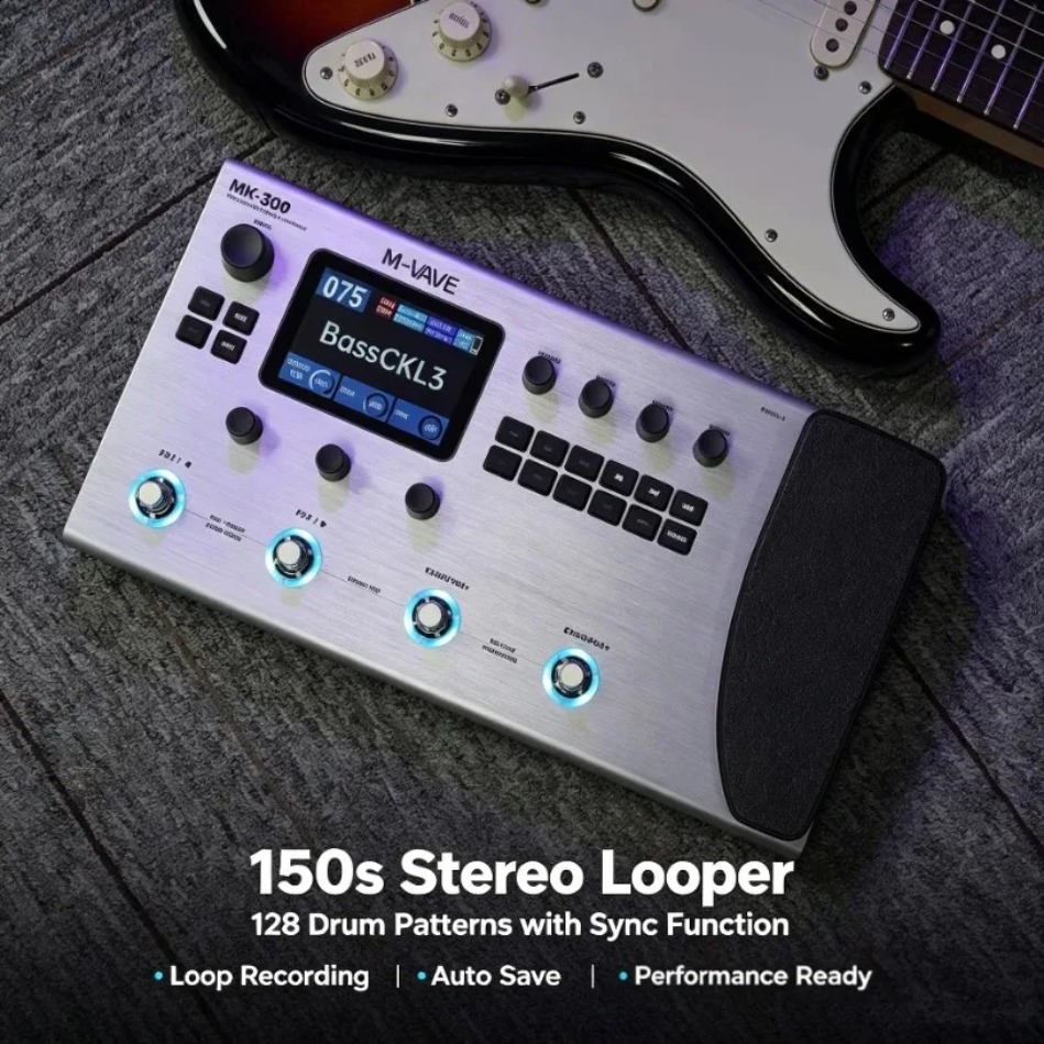 Audio Interface - M-VAVE MK-300 ワイヤレスギターアンプモデラープロセッサー 320種類以上のエフェクト IRキャビネット 5000mAhバッテリー