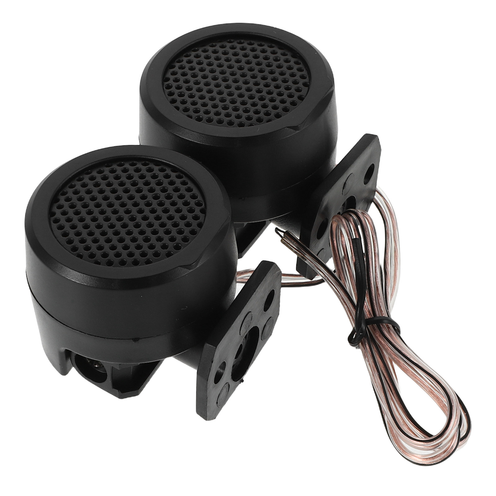 Tweeter - 1組のカーオーディオ用高周波ツイーター、丸型、500W、超大音量、ステレオスピーカー、取り付け簡単、車やトラックに最適。