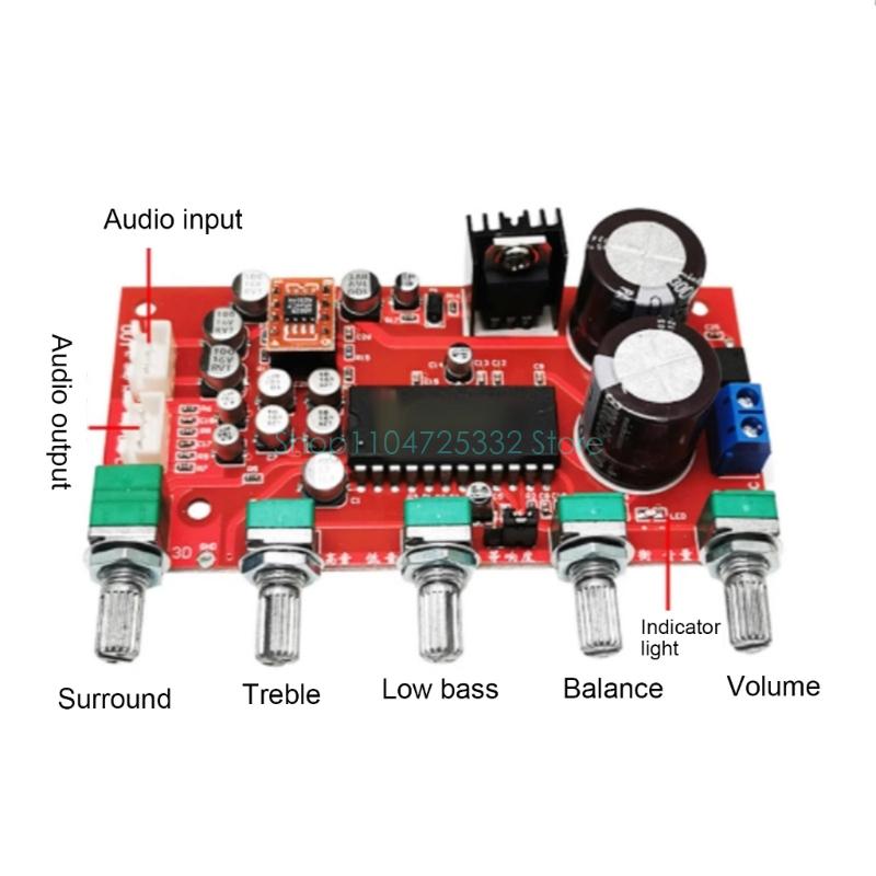 Volume Control Board - LM4610 トーンプリアンプサウンドボード低音バランスの改善ボリュームコントロール調整プリアンプ供給プリアンプトーンコントロールボード