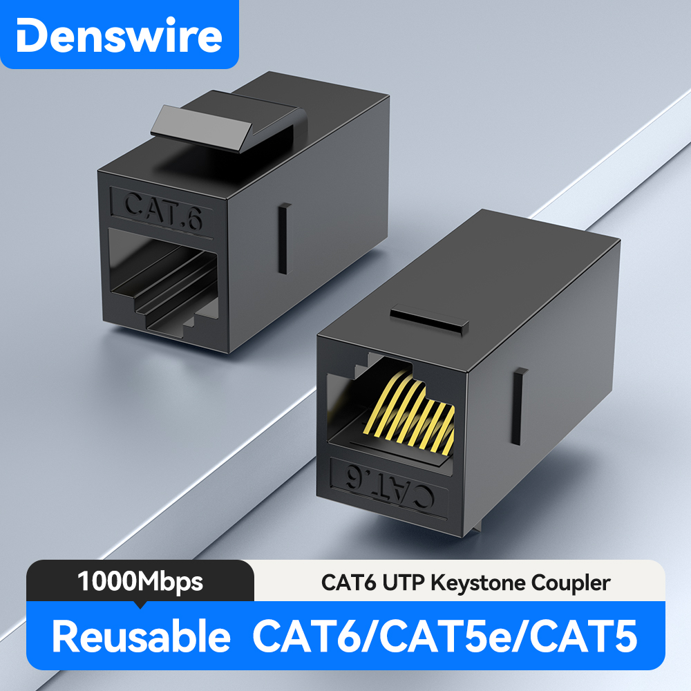 Rj45 Jack - Denswire CAT6キーストーンジャック インラインカプラー イーサネット 10Gbps エクステンダーカプラー