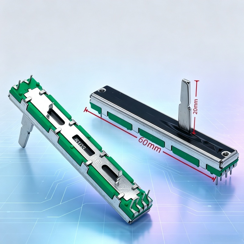 Potentiometer 10K - 1pc 6ピン 10KB×2 DCV1024 リニアスライダーポテンショメータボリュームフェーダー修理部品互換性のあるパイオニア DDJ-400