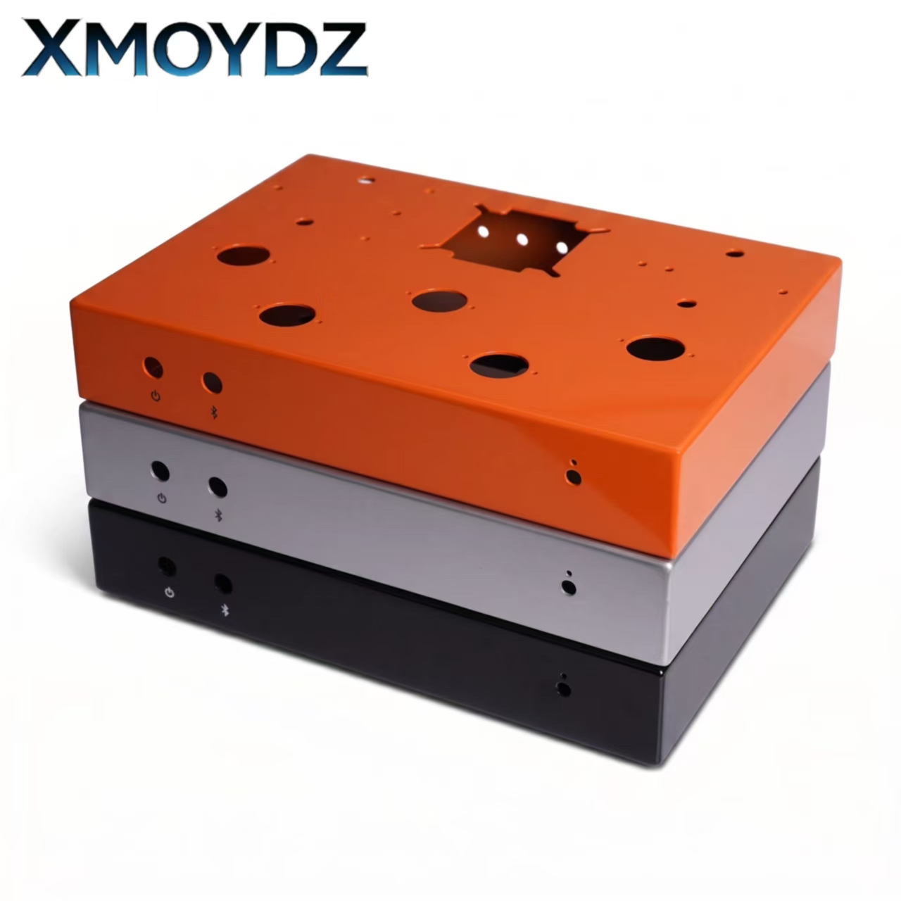 Speaker Enclosure - 真空管アンプ用シャーシ、塗装済み金属板、サイズ：331x231x58mm。EL34、KT88、KT66に対応。DIY HiFi汎用パワーアンプ用ケース。