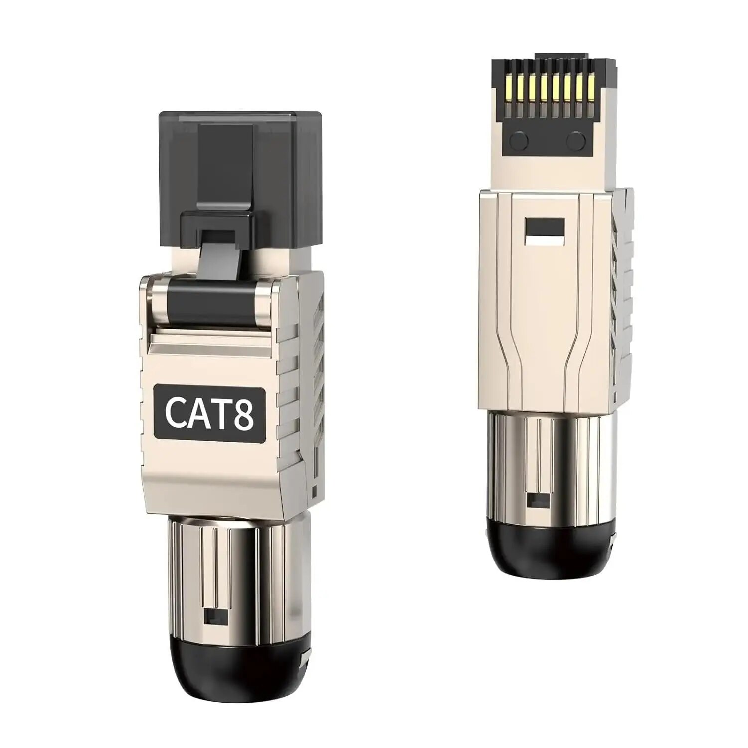 Rj45 Jack - ZoeRax 2個パック RJ45コネクタ 工具不要 Cat 8、Cat8