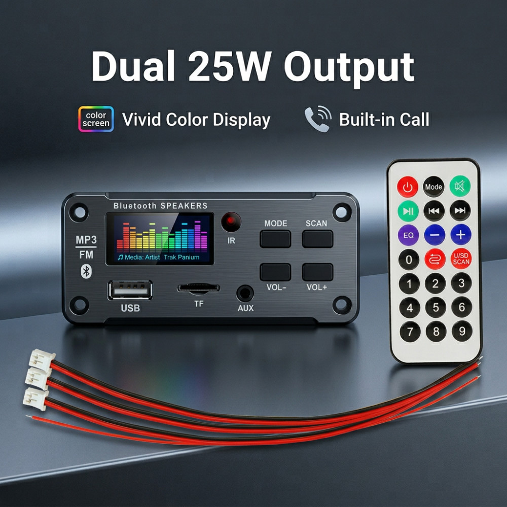 Volume Control Board - 50Wアンプ Bluetooth MP3 WMA WAVデコーダーボード 12V