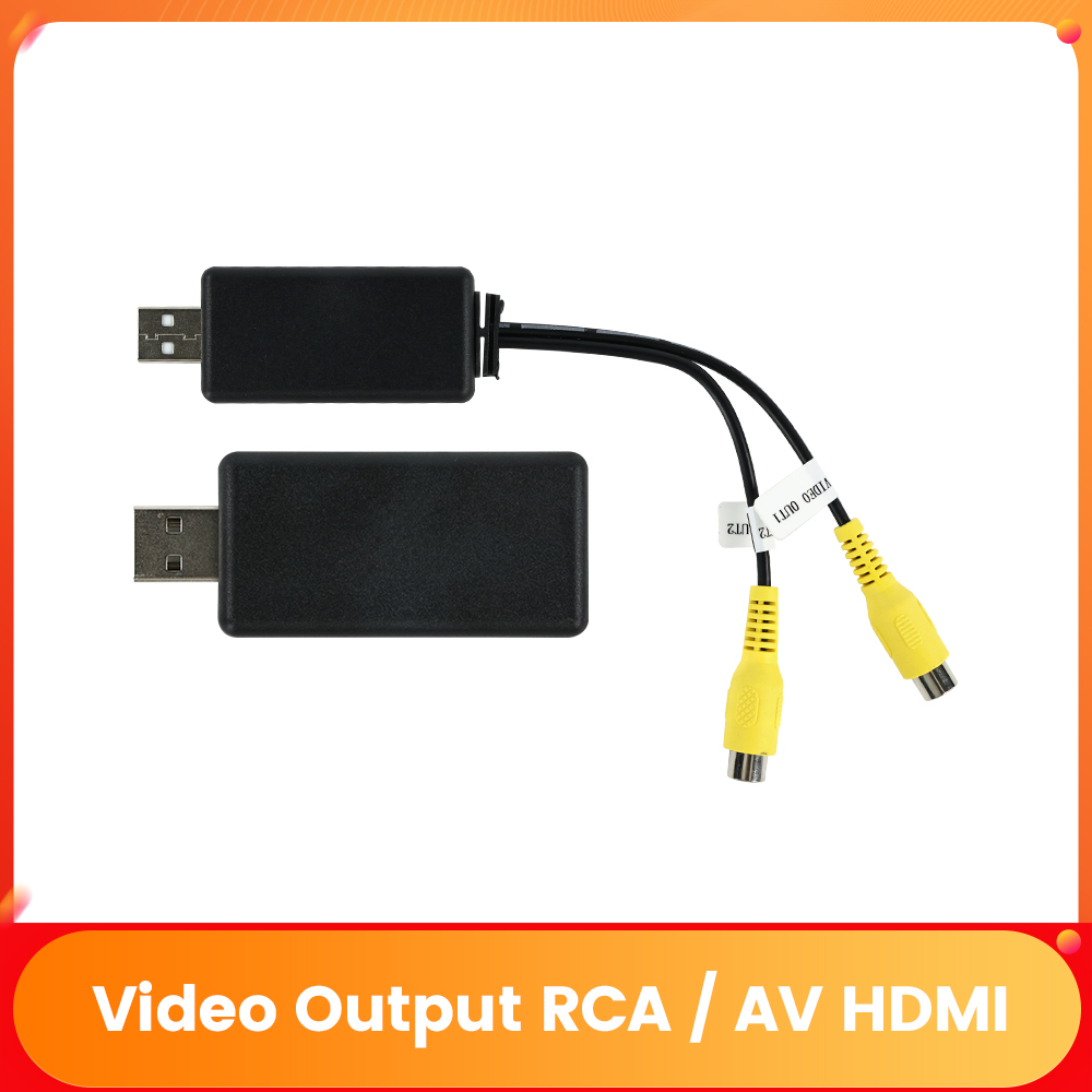 Audio Cable Rca - USB - CVBS RCAビデオ出力アダプターボックス HDMIインターフェース Androidカーラジオ用モニター接続ディスプレイデバイス