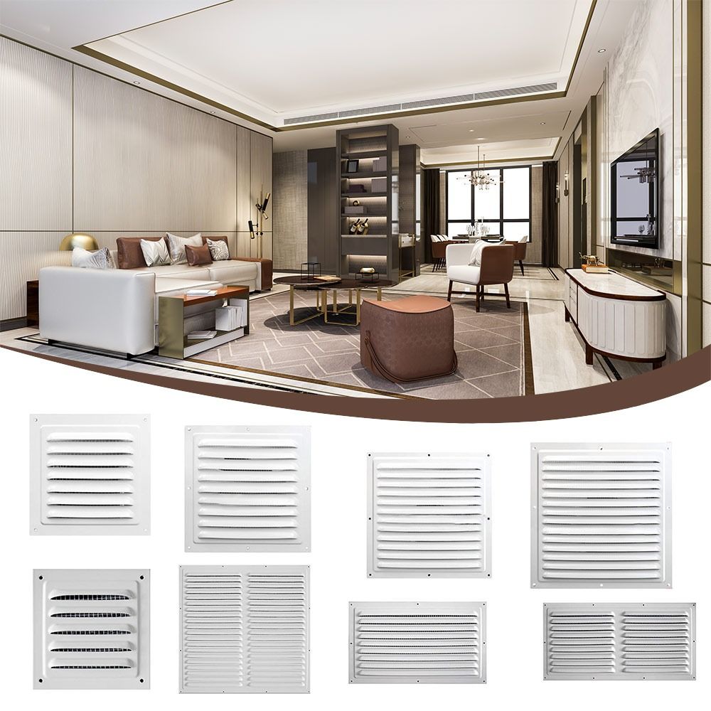 Ventilation Grille Aluminum - アルミ合金製エアベントグリル、暖房冷却ベントプレート、エアシステムネットカバー、スクリーン換気カバー 200*300mm/200*400mm