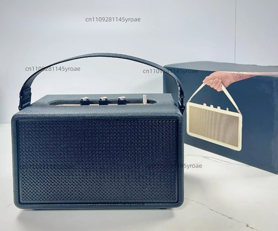 Subwoofer - 木製レトロデザインのM26オーディオスピーカー。60Wの高出力、屋外で使用可能なポータブルワイヤレススピーカー。パソコン用のホームサブウーファーとしても使用可能。
