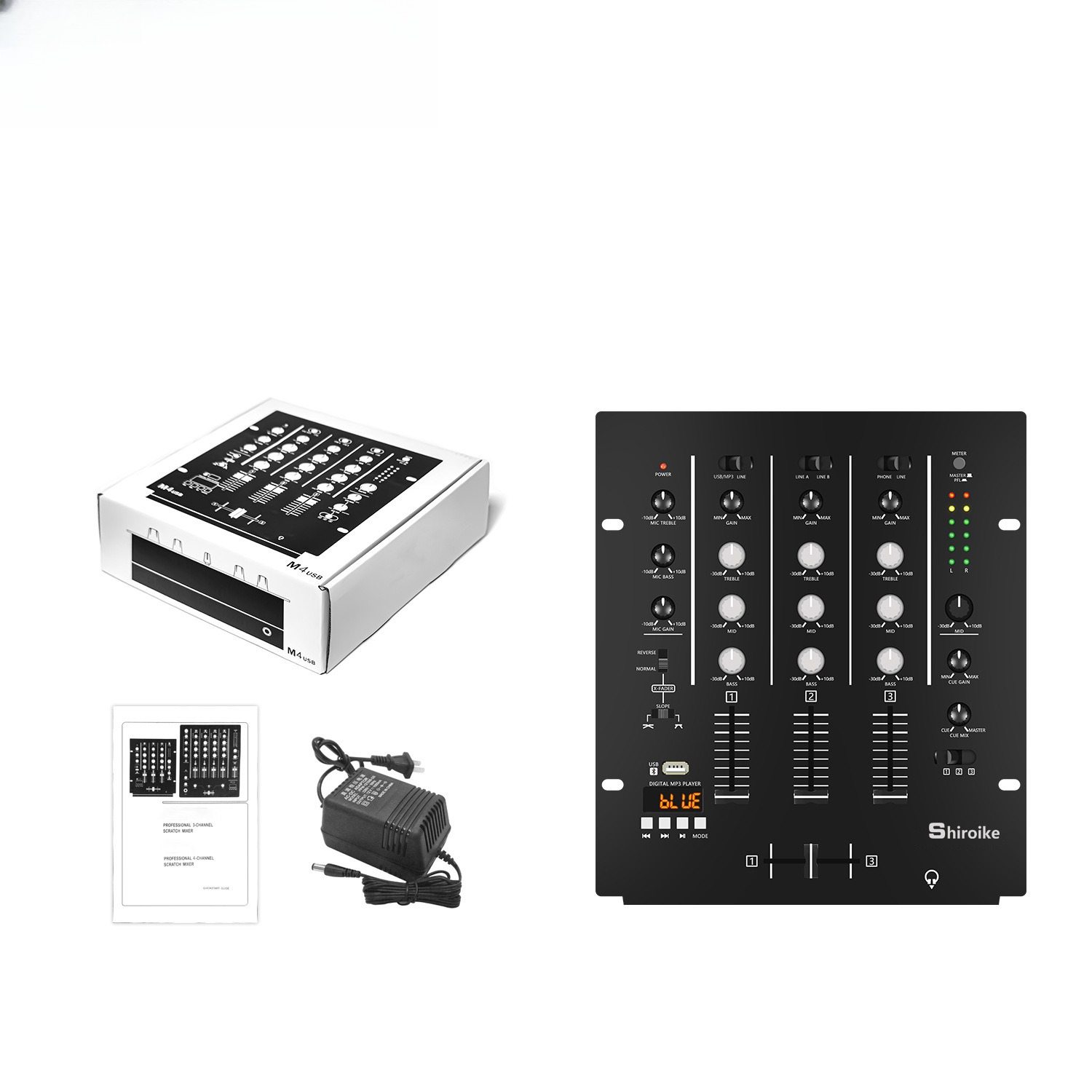 4チャンネルDJミキサー、プロフェッショナルKTVステージオ - Audio Interface のレビューと価格