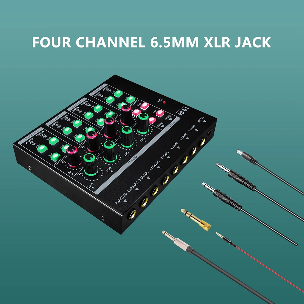 (MEOF) -LQ04 4チャンネルミキサー 4チャンネル - Audio Interface のレビューと価格