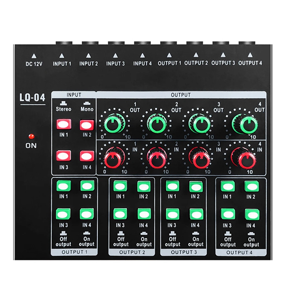 (MEOF) -LQ04 4チャンネルミキサー 4チャンネル - Audio Interface のレビューと価格