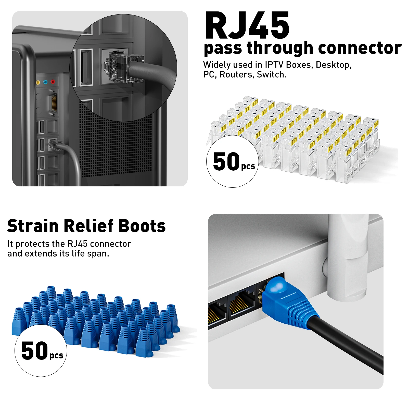 ZoeRax RJ45 CAT6 CAT5E 圧着工具キット - Rj45 Jack のレビューと価格