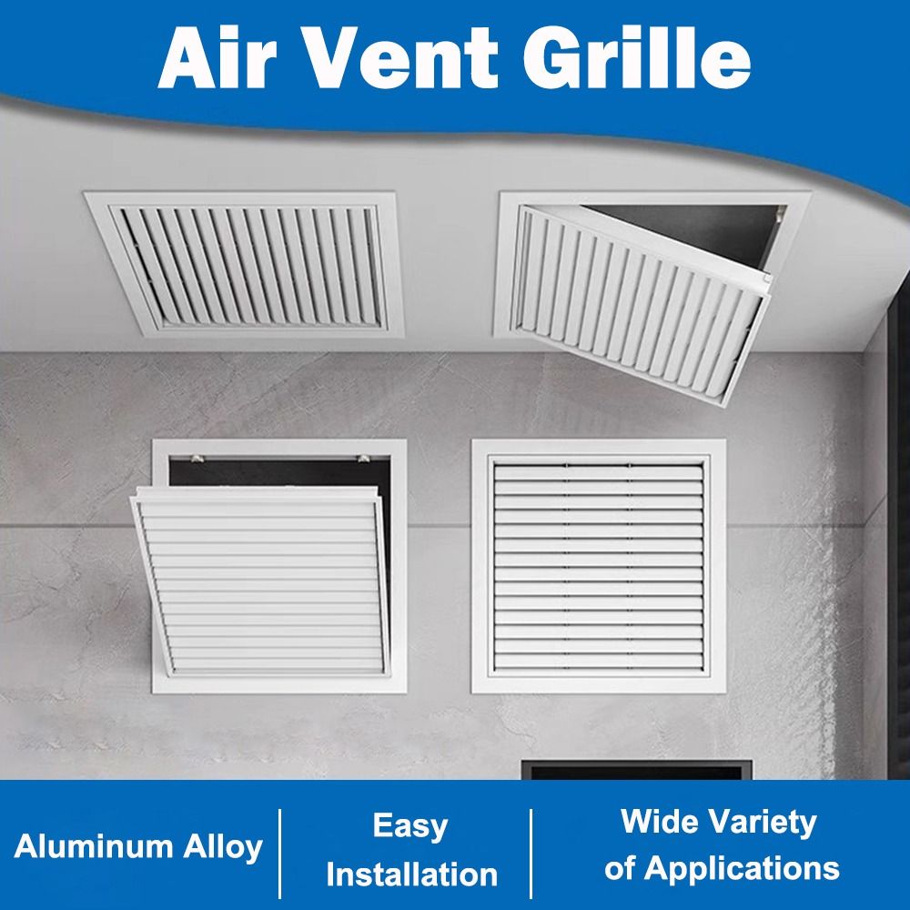 新しいアルミ合金製エアベントグリル、白い正方形の切妻型ベント - Ventilation Grille Aluminum のレビューと価格
