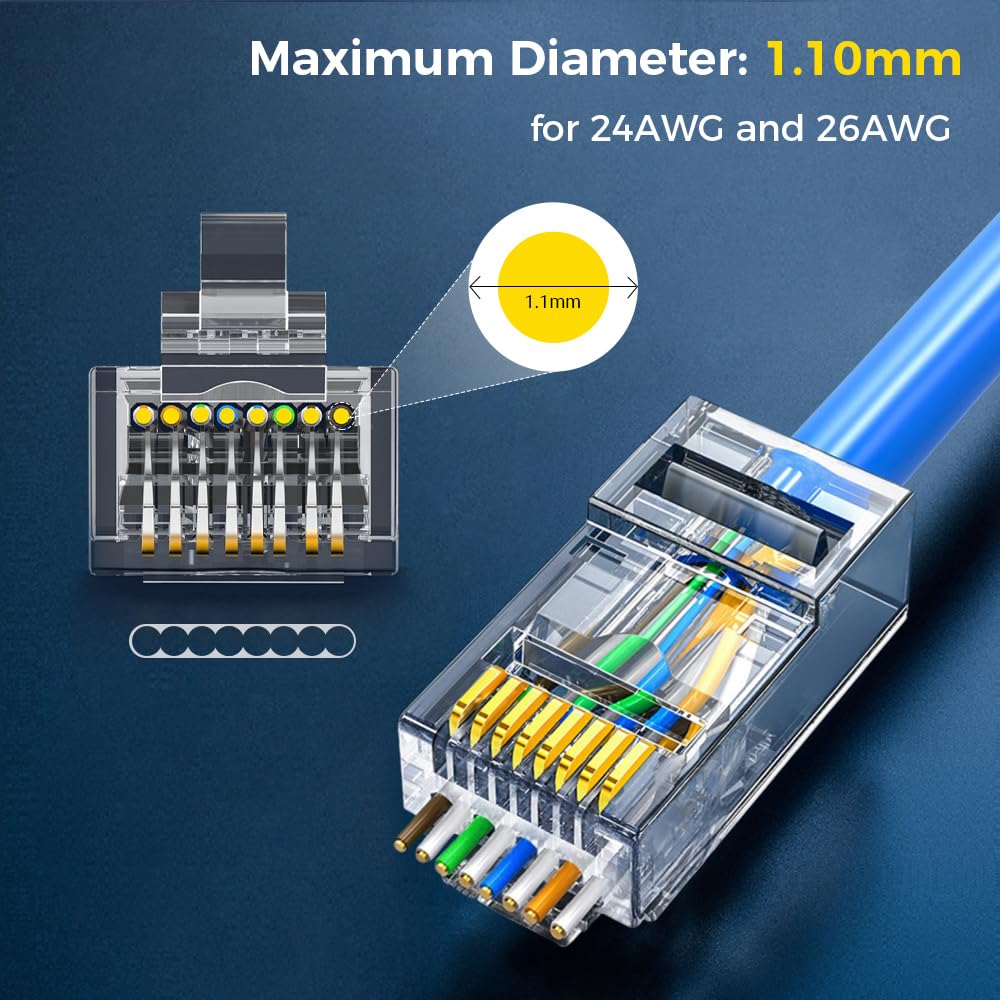 RJ45 コネクタ CAT6 パススルー コネクタ クリスタ - Rj45 Jack のレビューと価格