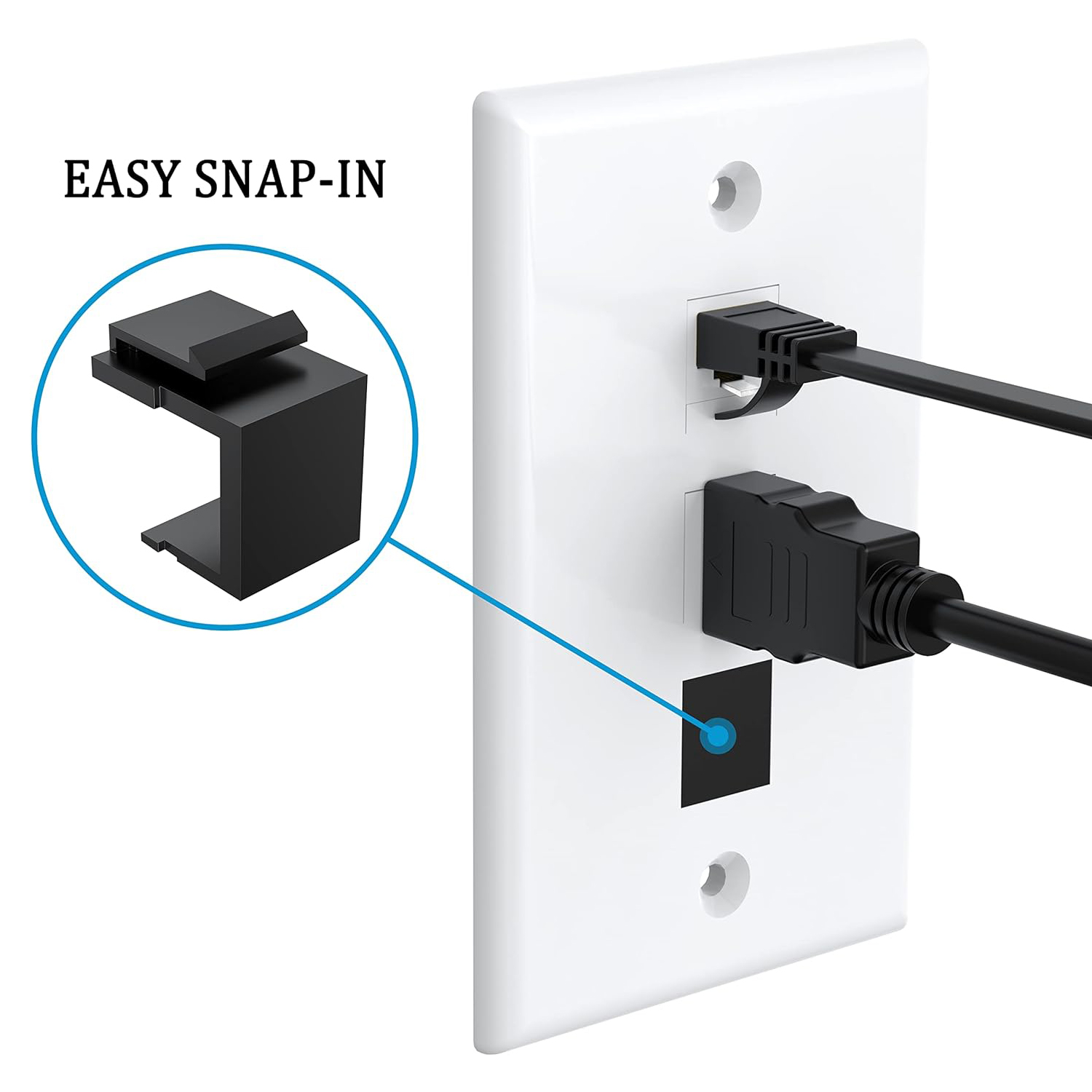 Zoerax-ブランクキーストーンジャックインサート、ウォー - Rj45 Jack のレビューと価格