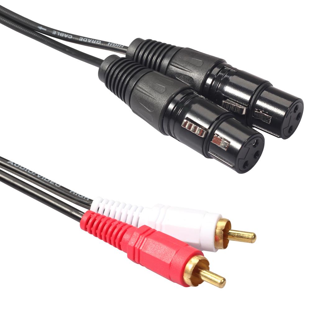 高音質XLR-RCAオーディオケーブルアダプター、1.5m、 - Audio Cable Rca のレビューと価格