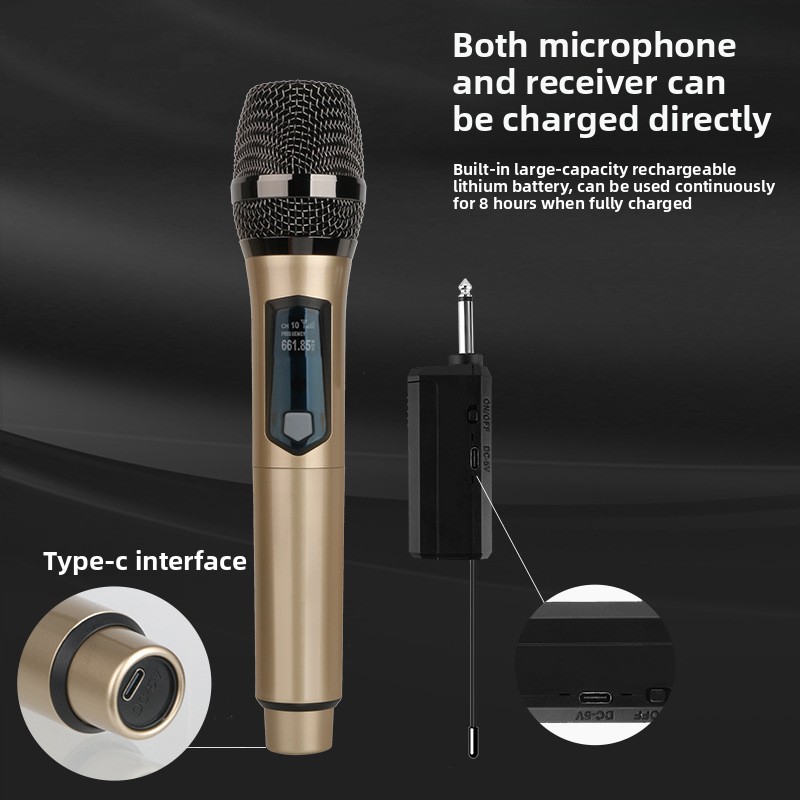 ワイヤレスマイク 2 チャンネル UHF デュアルハンドヘル - Ribbon Microphone のレビューと価格