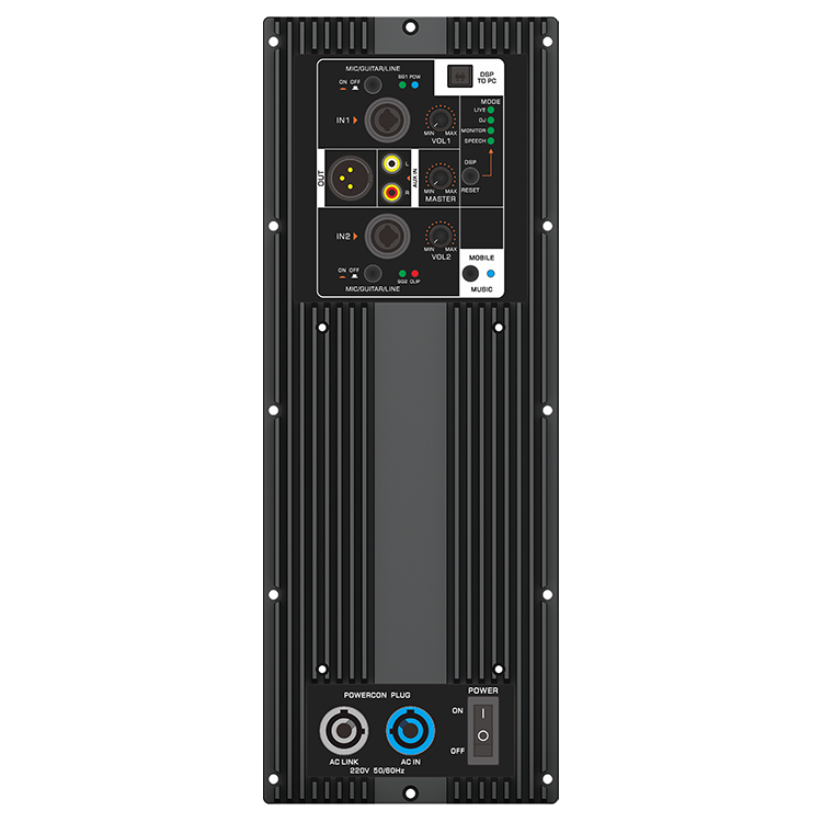 MD 800ワットDSP 2チャンネルメタルパワーアンプモジ - Class D Amplifier のレビューと価格
