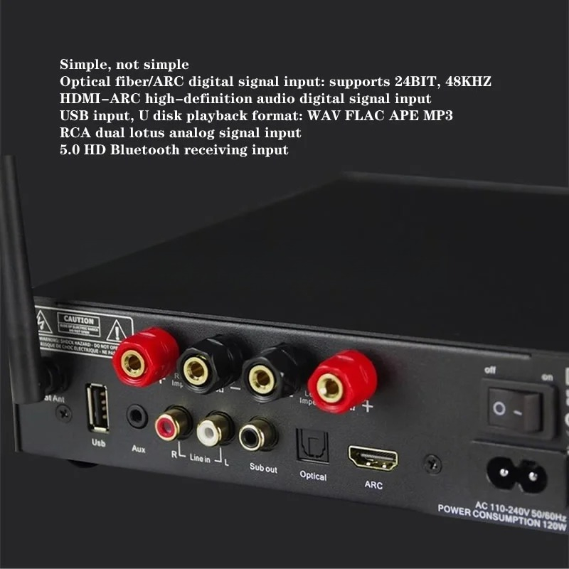 2*50WクラスDデジタルアンプ - 2.0ステレオHiFi - Class D Amplifier のレビューと価格