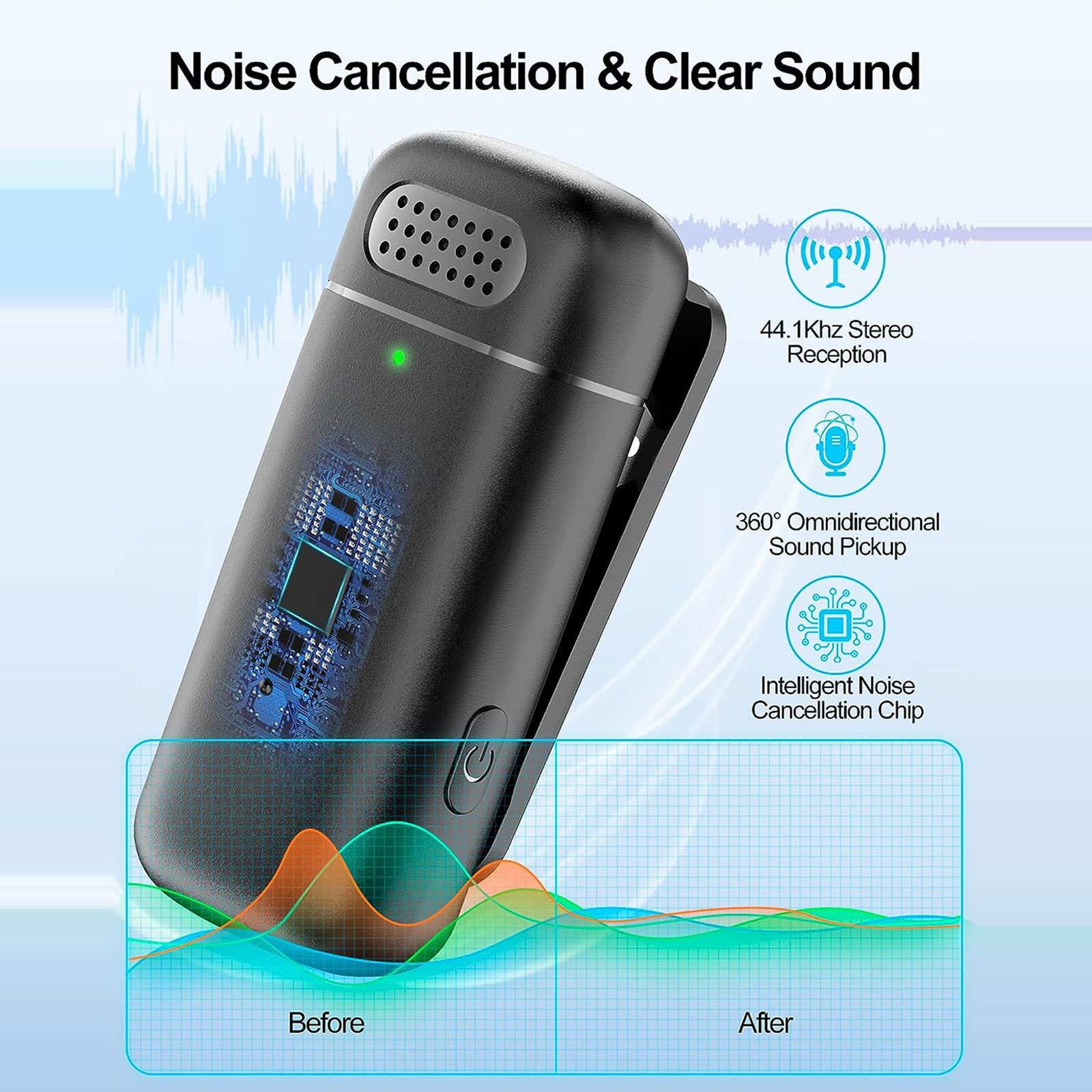 2個パック ワイヤレスラベリアマイク 充電ケース付き、Typ - Microphone Capsule のレビューと価格