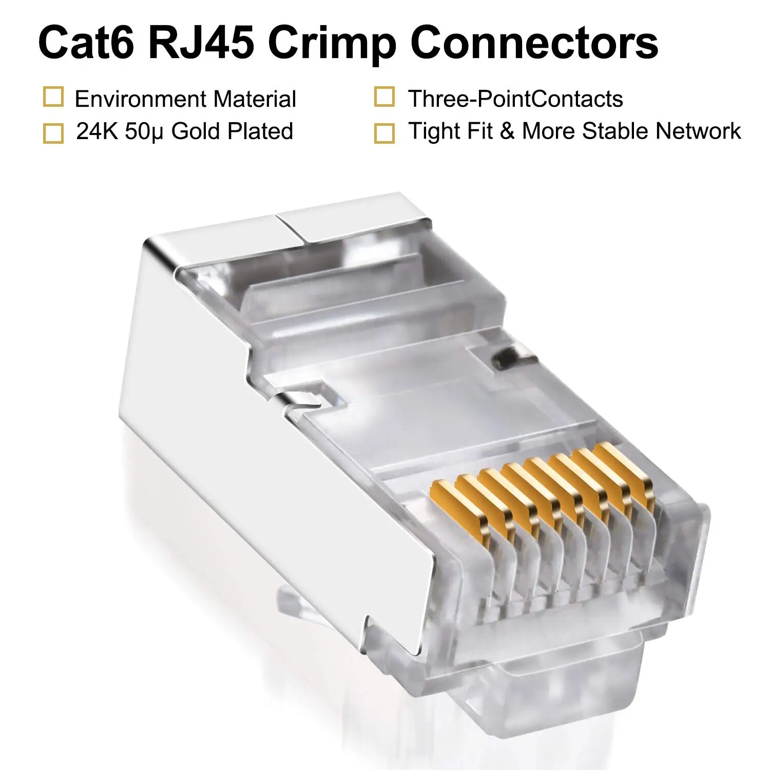 ZoeRax Cat6 RJ45 コネクタ 50 個、Cat - Rj45 Jack のレビューと価格