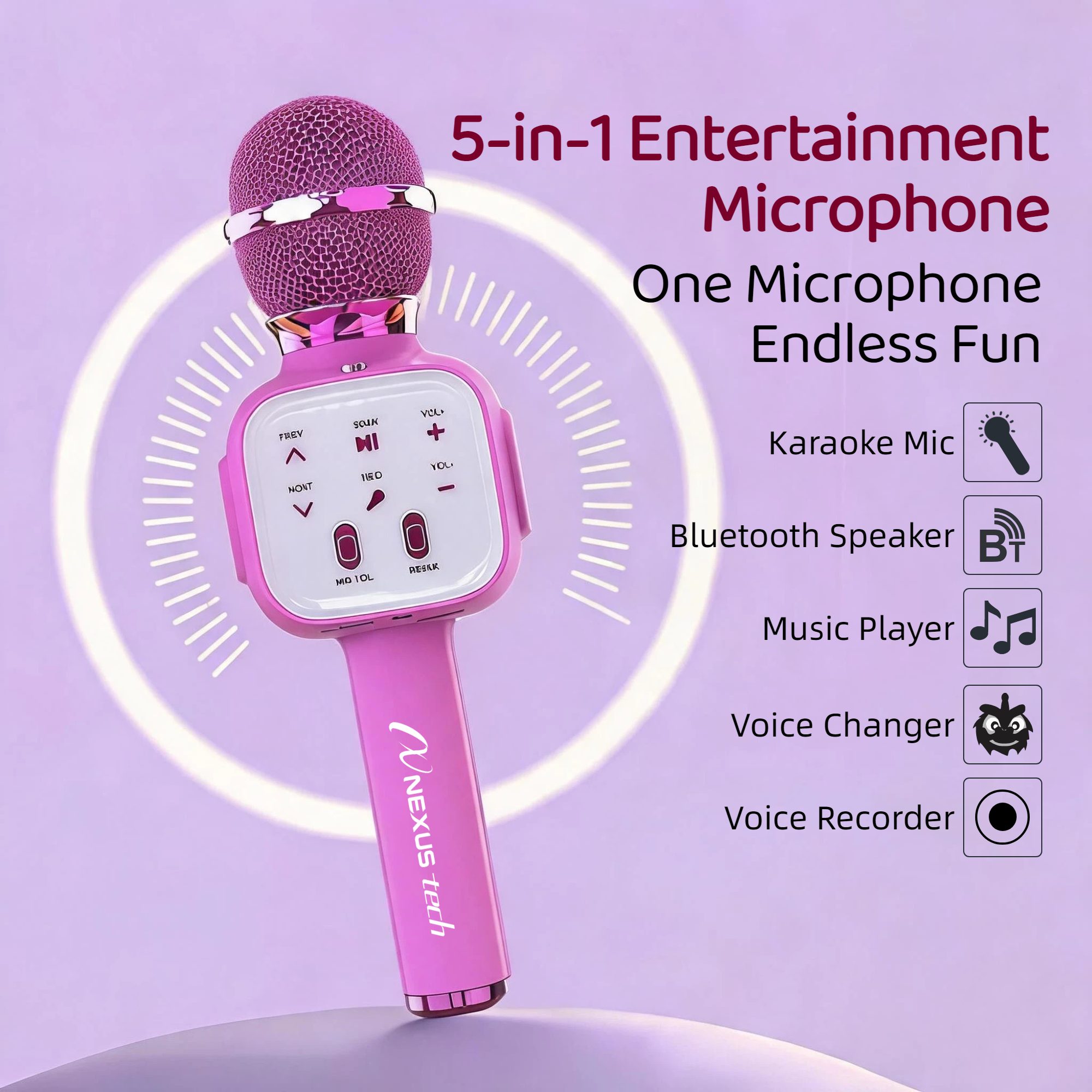 ワイヤレスBluetooth 5.2対応カラオケマイク、ポー - Microphone Capsule のレビューと価格