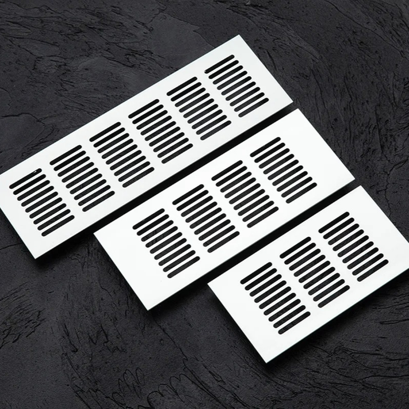 2個入り 50/80mm幅 アルミ製長方形キャビネット/ワー - Ventilation Grille Aluminum のレビューと価格