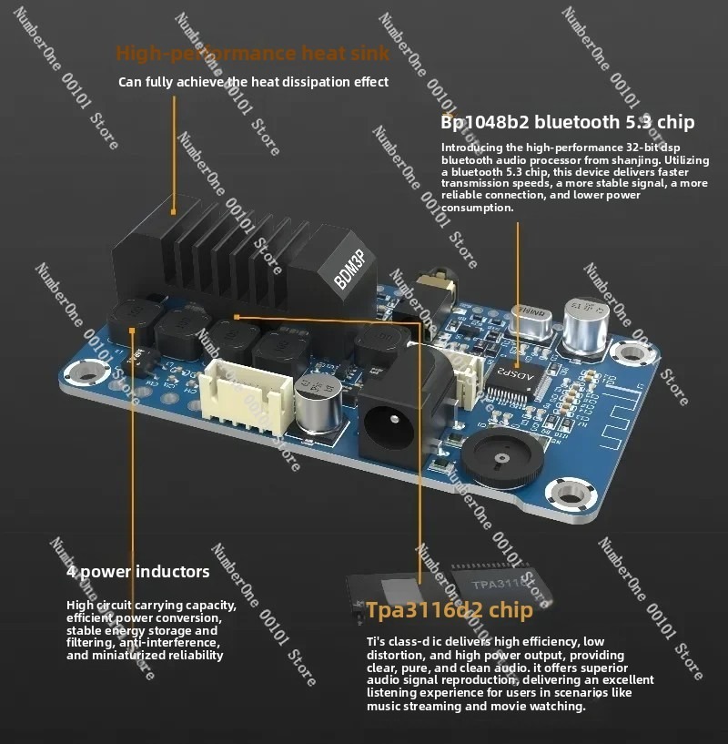 BDM3P ポータブル Bluetooth 5.3 アンプ、 - Diy Speaker のレビューと価格