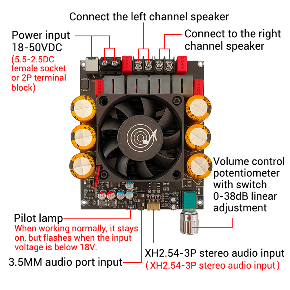 ZK-6002 DC18-50V 純粋パワーアンプボード 2 - Es9018 Dac のレビューと価格
