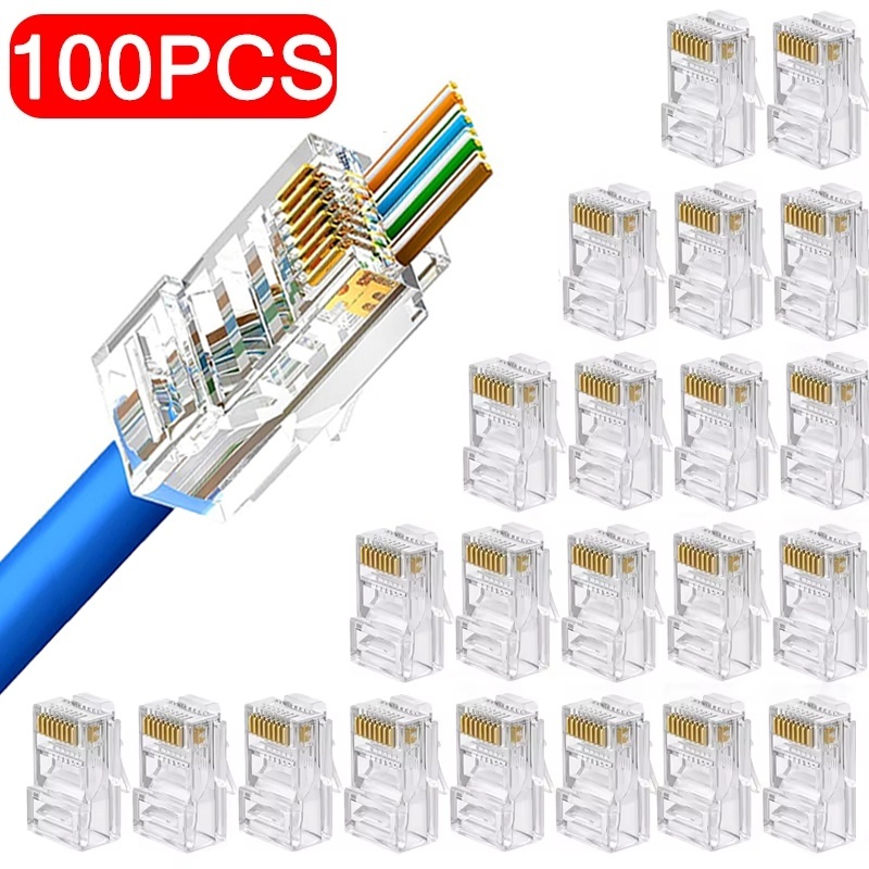 100個入り RJ45 Cat6 Cat5e パススルーネッ - Rj45 Jack のレビューと価格
