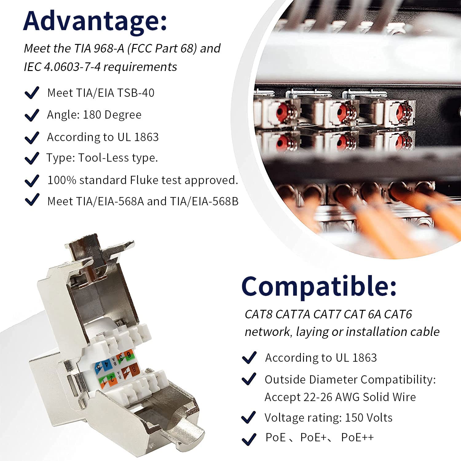 ZOERAX Cat6a Cat7 キーストーン ジャック  - Rj45 Jack のレビューと価格