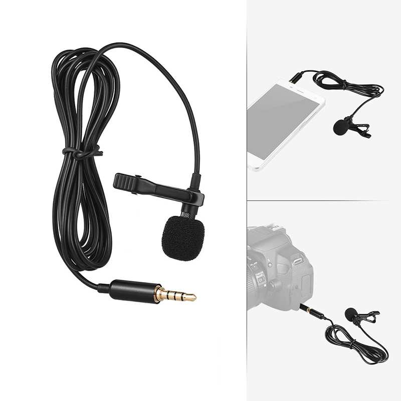 1.5mミニポータブルラベリアマイクコンデンサークリップオン - Microphone Capsule のレビューと価格