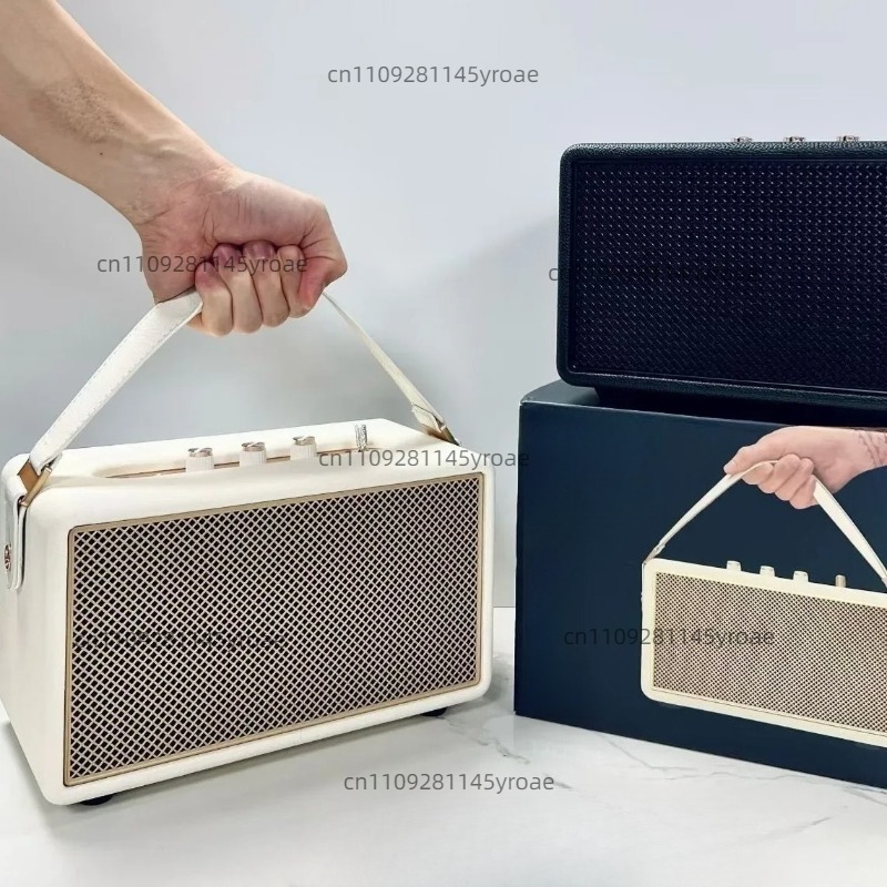 木製レトロデザインのM26オーディオスピーカー。60Wの高出 - Subwoofer のレビューと価格